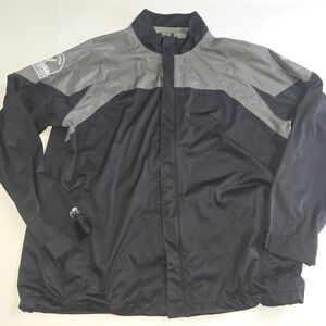 Under Armour Storm Men XL Golf Jacket Black Grey Full Zip Windbreaker Waterproof